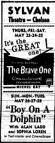 Sylvan Theatre - May 23 1957 Ad